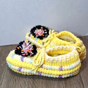 New Handmade Knit House Slippers Adult Unisex Men - Womans Adult One Size